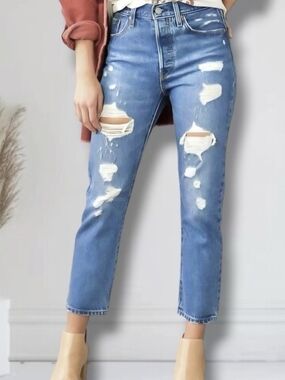 Levi's High-Rise Blue Denim Jeans